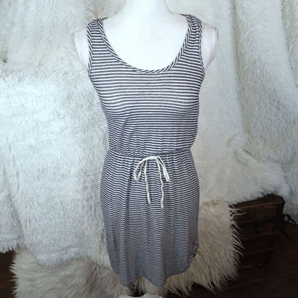 PAPERMOON NAVY & WHITE STRIPE DRESS SZ.S/M GUC - Picture 2 of 7